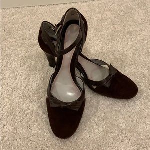 Leather Naturalizer Brown Suede Heels